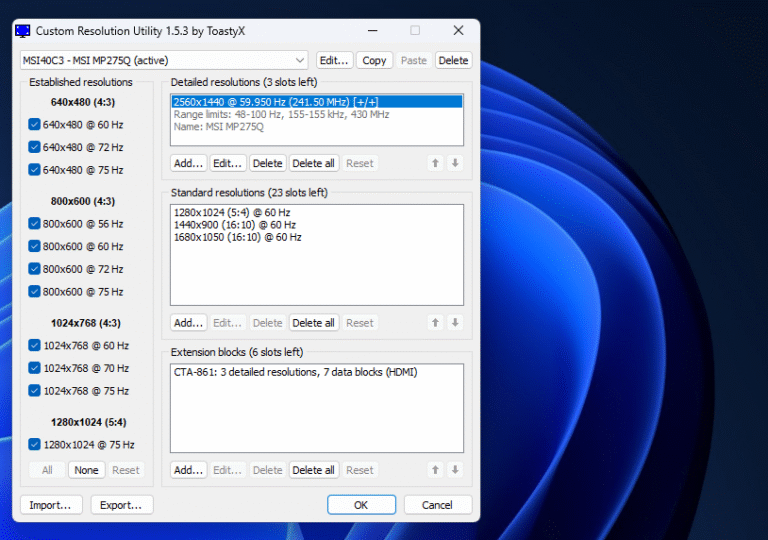 custom resolution utility